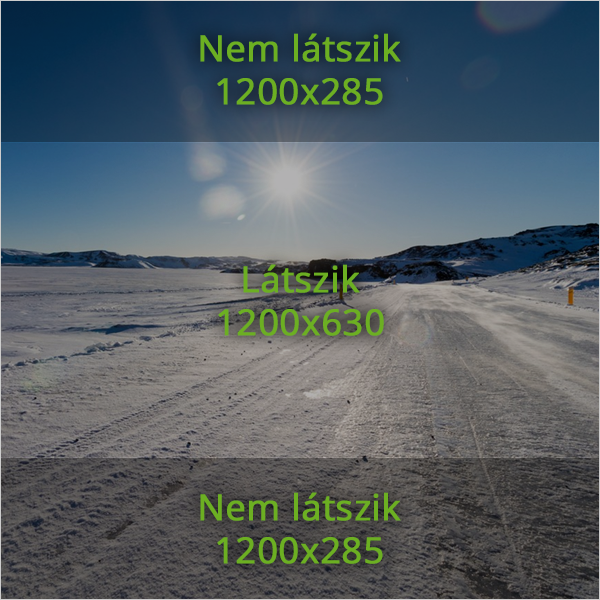 Általánosan az OpenGraph megosztásban szereplő képek ideális mérete 1200x1200 képpont, amiből a középső 1200x630 képpont jelenik meg Facebookon.