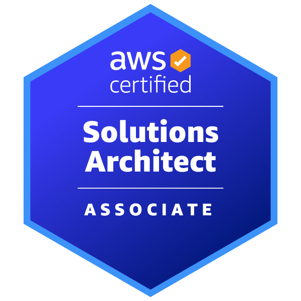 AWS Certified Solutions Architect - Associate badge a Credly oldalán