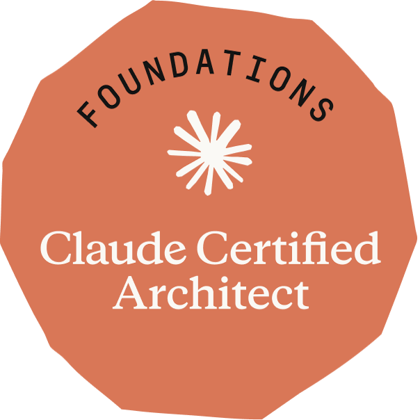 Claude Certified Architect - Foundations badge a Credly oldalán